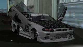 [RV] NISSAN SKYLINE R34 C-WEST UPDATE V12 LAMBO DOOR STANCE STYLE TIFANSAN GTA SA ANDROID