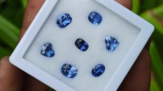 Ceylon Natural Blue Sapphire Faceted Gemstones Collection 1-2 Ct Range