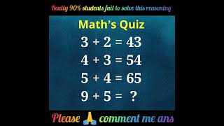 REASONING QUESTIONS SOLVE l #reasoningtricks math l math Physics Guru l#viralvideo 🔥 video 👍💯#shorts