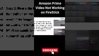 Amazon Prime Video Not Working on FireStick #shorts #shortvideo #amazonfiretv #amazonfiretvstick