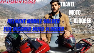 HELMENT MOBILE HOLDER FOR MOTO VLOGGERS #travelvlogger #youtubevideo #unboxing