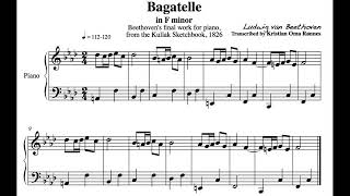 L. V. Beethoven: Bagatelle in F minor