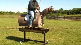 Polo Practice Swings on Mechanical Horse Riding Simulator the Equicizer