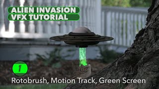 Alien Invasion - Roto Brush, Point Tracking & Green Screen