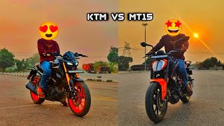 YAMAHA MT15 V/S KTM DUKE 200 COMPRESSION | 😍 WHICH ONE IS BEST