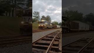 Fantastic Speedster! Very Loud Horn BURST "rolling thru town" Norfolk Southern #4258 -#243 @rider22