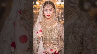 Royal Golden bridal dresses with beautiful make-up ideas#weddingdress #goldendress