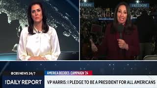 An examination of Harris's closing message to voters at the Ellipse