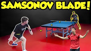 TESTING VLADIMIR SAMSONOV'S TABLE TENNIS BAT!