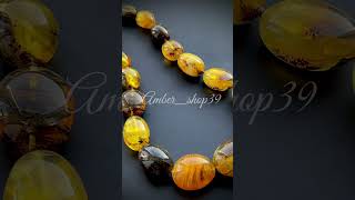 Бусы из цельного янтаря #янтарь #amber #янтарныеукрашения #изделияизянтаря #янтарныебусы