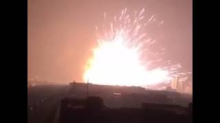 Caught on camera Massive gas station nuke like explosion Tianjin, China 12 8 2015