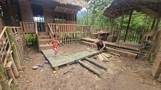 Build a bamboo walkway, design a sales sign, and catch fish with your daughter