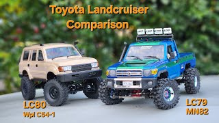 MN82 VS WPL C54-1 Toyota Landcruiser LC79 & LC80 Rc Comparison, Upgrades & Setup Tour!