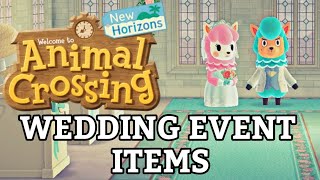 All Wedding Event Items in Animal Crossing New Horizons