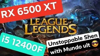 i5 12400F + RX 6500 XT - League of Legends - Summoner Rift  - all max - 1080p