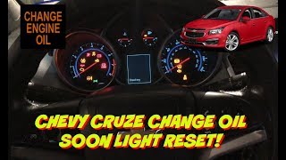 Chevy Cruze Change Oil Light Reset - How To Reset The Change Oil Light - Change Oil Soon