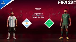 FIFA 23 Argentina vs Arabia Saudita | World Cup Qatar 2022 (PS4) fase de grupo - primer partido!! #1