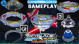 GAMBIT DRAGON D8 GAMEPLAY OLD DRAGON'S QR CODES BEYBLADE BURST QUAD STRIKE APP