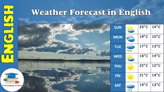 Learn English with weather forecast - weather forecast for English learners