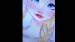 how to draw Elsa || beautiful Elsa drawing with colour #shorts #art  @BuBuMKArttricks