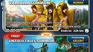 Empires and Puzzles Valhalla and Untold Tales summons 40x