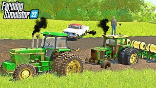 GETTING THE 5020 BURIED IN DEEP MUD | Farming Simulator 22