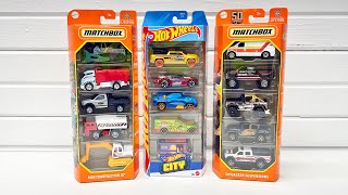 2025 Hot Wheels City 5-pack, 2024 Matchbox Skyjacker Suspension, & Construction III 5-packs Unboxing