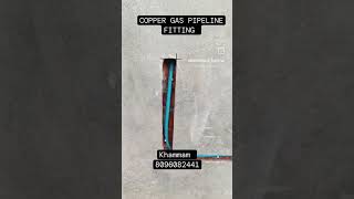 copper gas pipeline fitting with brass valves and pvc coated pipe