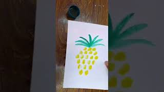 Painting with kid |Finger painting| Pineapple Finger painting |Artistry Crafteria #artistrycrafteria