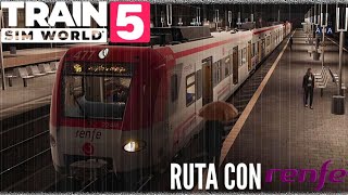 Ruta con RENFE (compañía española) de noche y con mucha lluvia