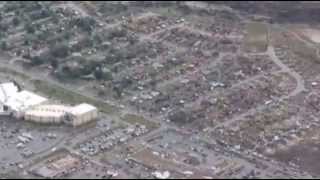 Raw Aerial View of Moore Tornado Damage