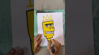 Daily Faces Challenge: Day 173/365 - Bold Graffiti Style Character Drawing | Art Timelapse #shorts