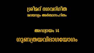 Bhagavad Gita Malayalam - Chapter 14 of 18 - Gunatraya Vibhaga Yogam