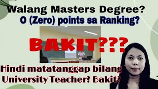 Bakit importante ang mag enroll ng Masteral? | DepEd ranking | University teacher Applicant