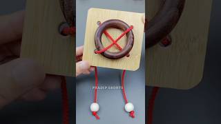 रिंग को लकड़ी k साथ बांध दिया🤔~mini wood toy-wood working art skill wood#shorts#viral