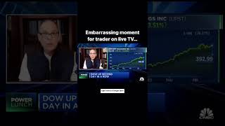 Embarrassing moment for trader on live tv #stockmarket #stocks #stockmarketcrash #stockstobuy