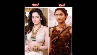 bahubali movie characters Reel 🆚 real  video status #bollywood #youtubeshortsvideo #vs #reels