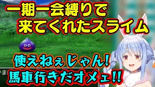 ドラクエ5で一期一会で仲間モンスター縛りをする【兎田ぺこら】、せっかく来てくれたスライムに当たりが強すぎるｗ【ホロライブ/切り抜き】