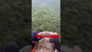 Tourists Sitting On The Edge Of The Tallest Waterfall In Colombia! #waterfall