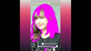 Lisa in pink coloured hair💗🖤