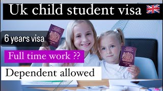 Uk child student visa🇬🇧 parents can come to UK?   Full time work allowed? 👇👇👇