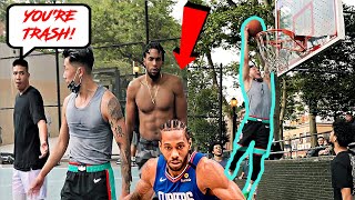 Intense TRASH TALK vs KAWHI LEONARD Twin!! | NYC Hoops