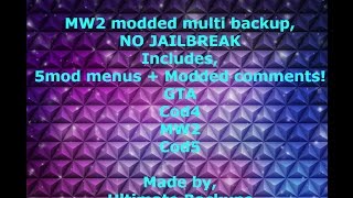 MW2 1.14 patch backup AgressionV1 Modded multi backup COD5 COD4 GTA OFW PS3