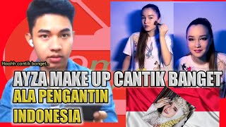 Ayza Fiki naki || Cewe Cute Makeup Ala Pengantin Indonesia||Ome.TV Internasional