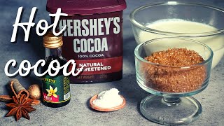 Hot cocoa- Hot chocolate drink with cocoa powder