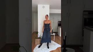 How to Style Jeans dress #yuliabrychkovska #modeling #outfitinspo #outfit #zarahaul