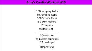 (#15) Amy's Cardio Workout