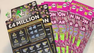 SCRATCHCARDS 1000 SUB SPECIAL PART 3 ..10X £10  3,000,000 cash 💰 spectacular