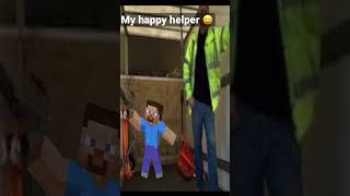 Minecraft happy helper goes to work with me 👊