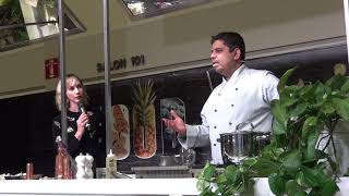 Chef Hemant Bhagwani  making his cauliflower chard @ Royal Fair, # 2